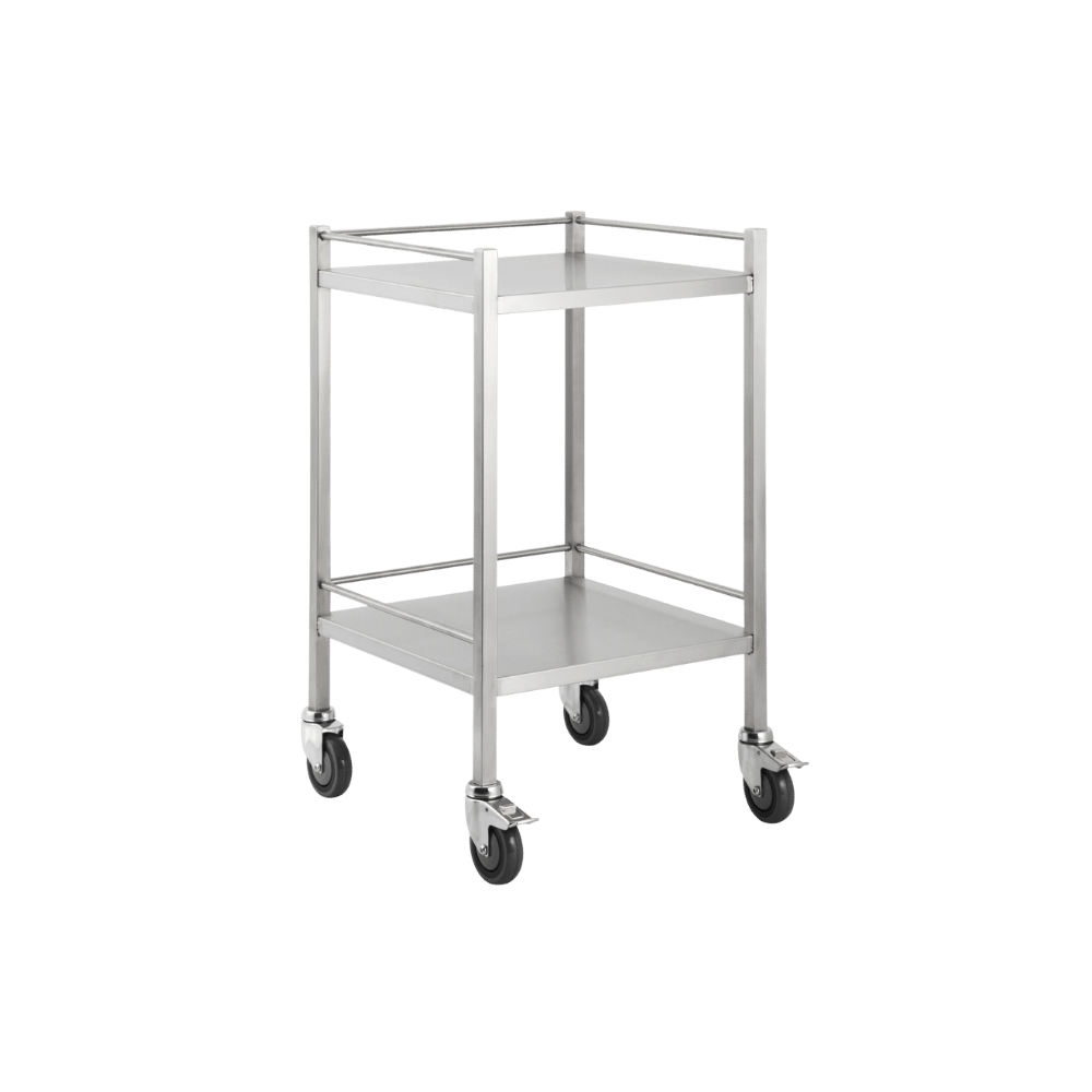 Dressing / Instrument trolley-2 shelves Stainless Steel Dressing / Instrument trolley-2 shelves Stainless Steel canway medical equipment Dubai uae
